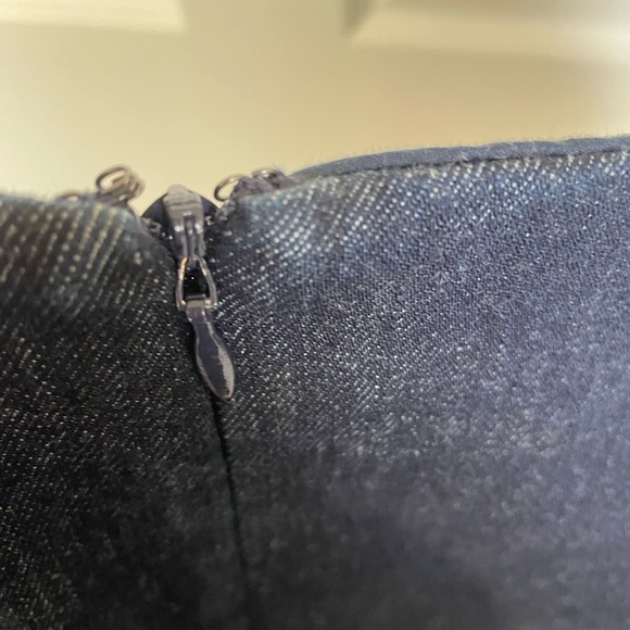 Banana Republic stretch dark denim dress. Size 10. - Picture 5 of 5